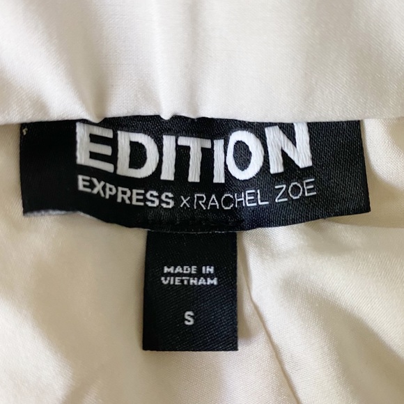 Express Rachel Zoe High Waisted Metallic Gold Dot Pleated Maxi Skirt S (4/6) - Picture 10 of 11